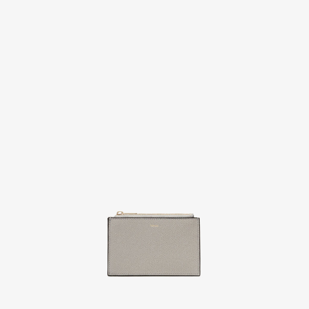 Card Holder 3CC with Zip - Ash Grey - Vitello VS - Valextra - 4