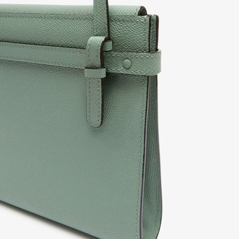 Brera B-Tracollina Crossbody bag - Eucalyptus Green - Millepunte calf leather - Valextra - 3