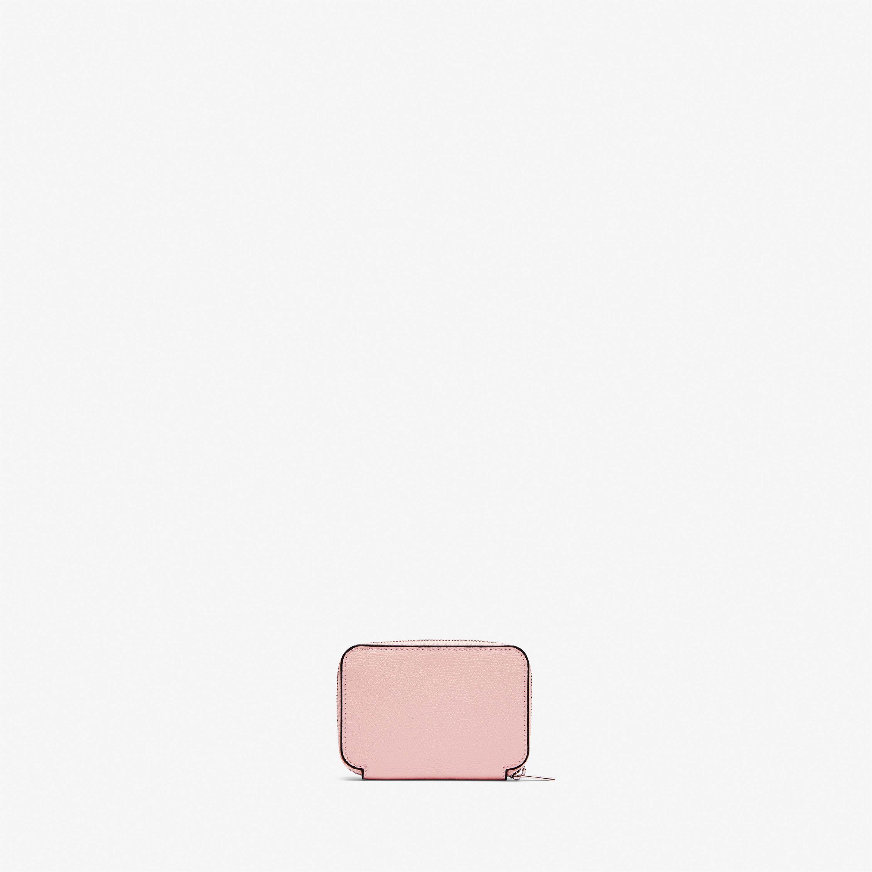 Pink Leather Credit card holder | Valextra Zip Around