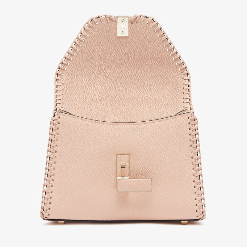 Iside Braided Crossbody Micro Bag - Bonne Mine Pink - Millepunte calf leather - Valextra - 7