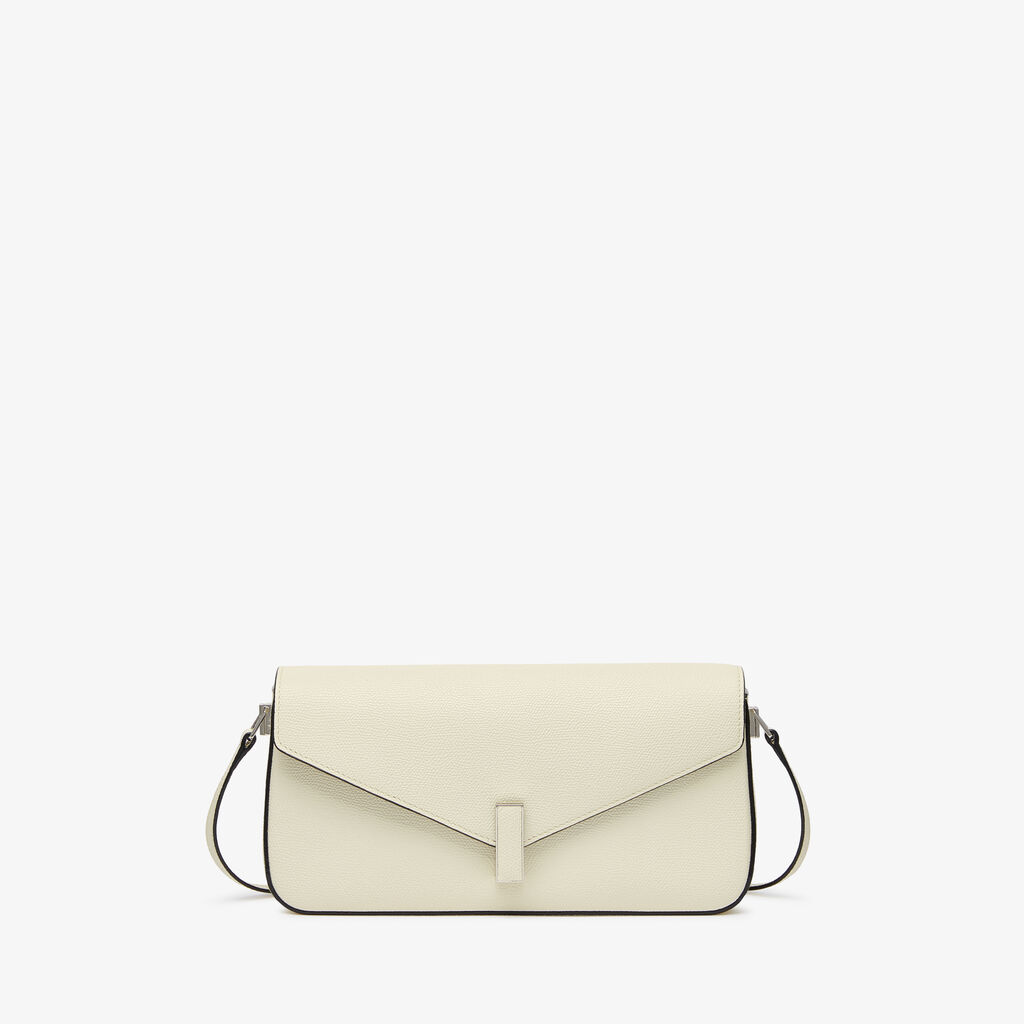 Iside Shoulder Bag - Pergamena White - 1/2 Vitello VS Eco - Valextra - 1