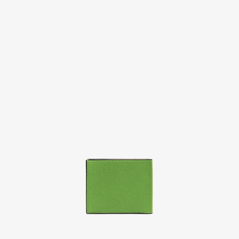 Wallet 4Cc With Coin Holder - Grass Green - Millepunte calf leather - Valextra - 3