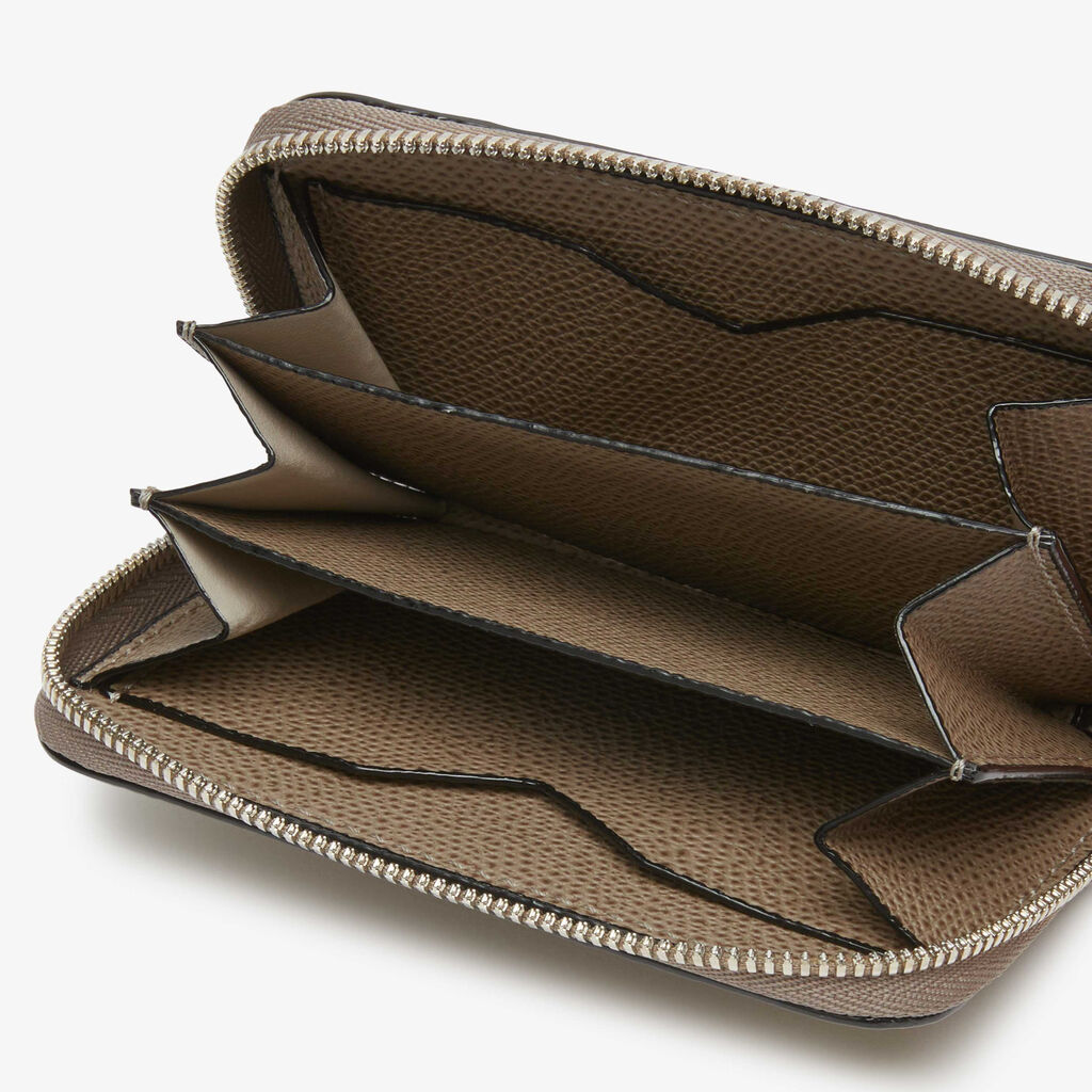 Card Holder Zip Around - Oyster Brown - Vitello VS - Valextra - 2