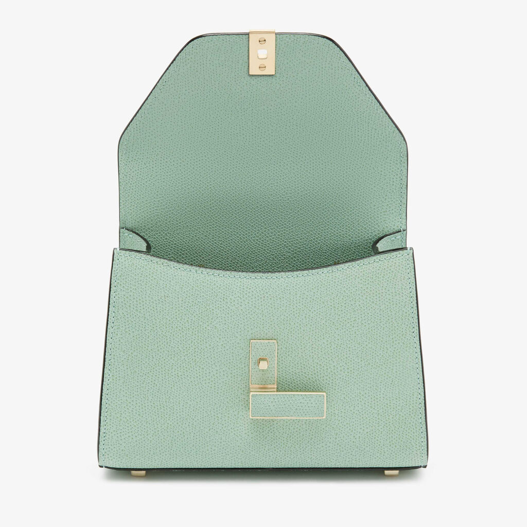 Borsa a Tracolla Iside Micro - Verde Acqua - Vitello VS - Valextra - 7