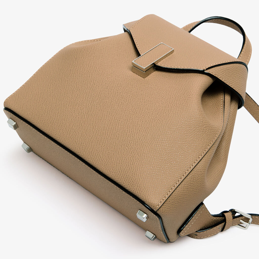 Iside Backpack Mini - Cashmere Beige - Vitello Millepunte Soft - Valextra - 3
