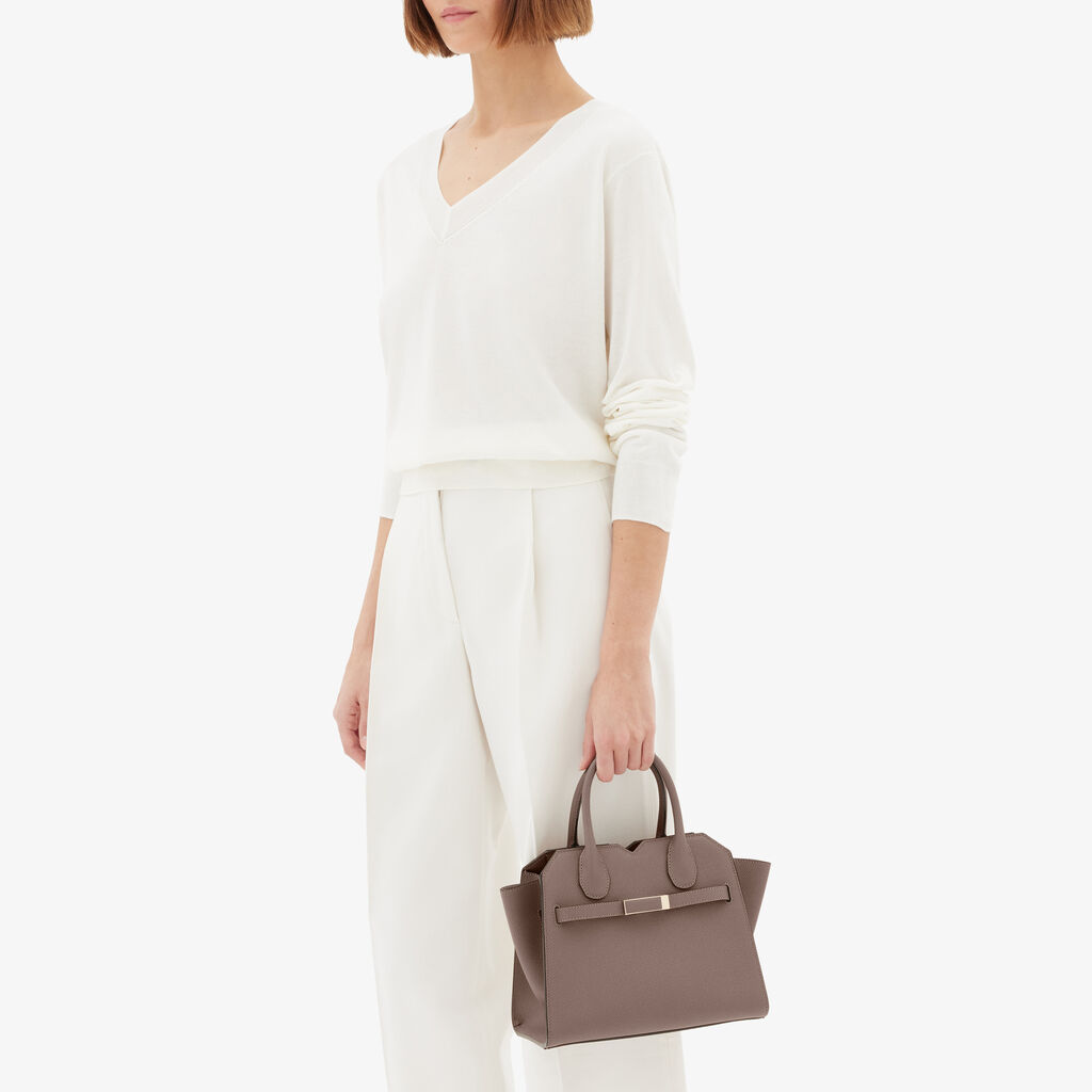 Milano Two Handles Mini Bag - - Millepunte Soft calf leather - Valextra - 2