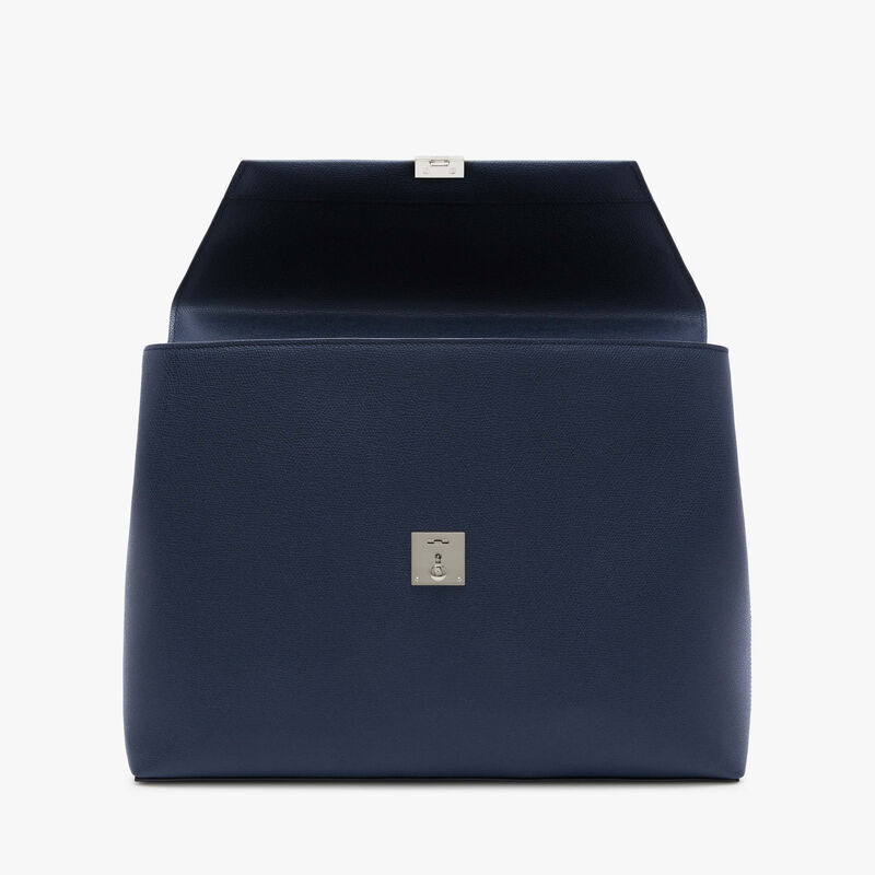 Avietta Briefcase with Flap 24h - Dark Blue - Millepunte calf leather - Valextra - 7