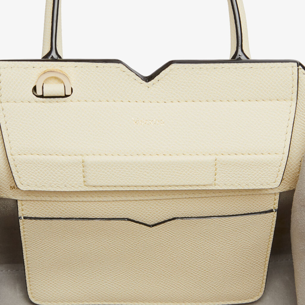 Milano Crossbody Micro Bag - Pergamena White - Vitello Millepunte Soft - Valextra - 4