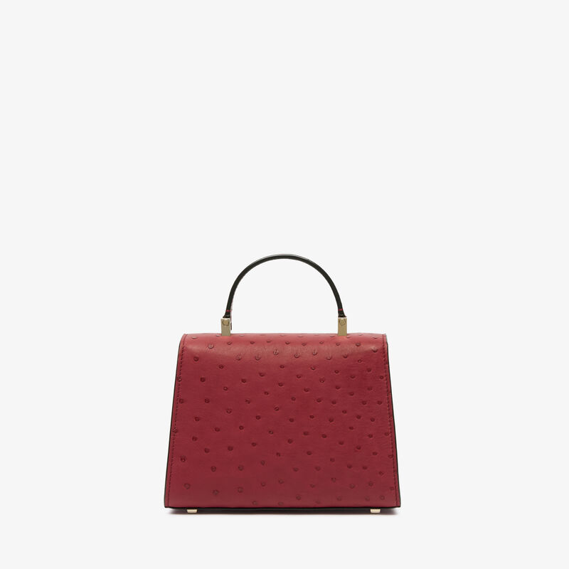 Iside Ostrich Crossbody Micro Bag - Bordeaux - Exotic - Valextra - 5