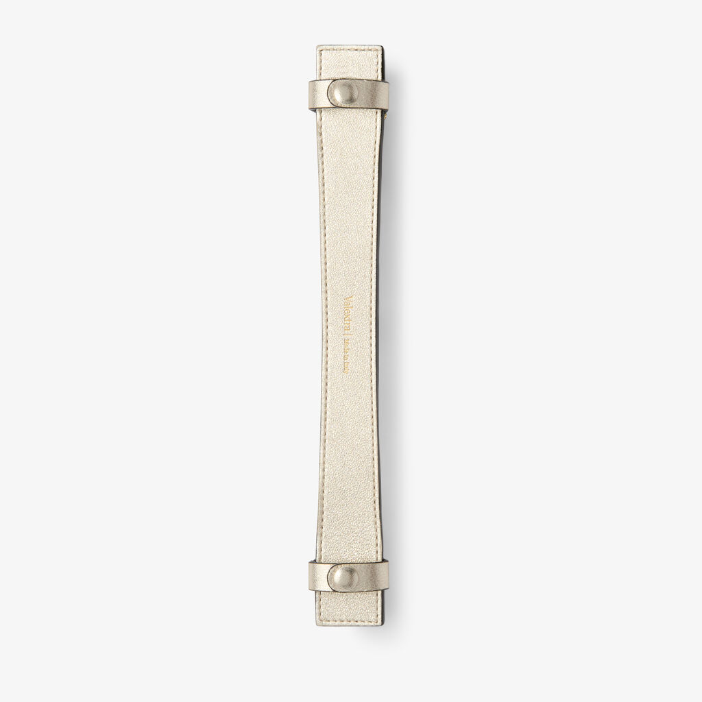 Iside Mini Handle Cover with Strass - Gold/Transparent - Nappa Wash-Strass 2 - Valextra - 3