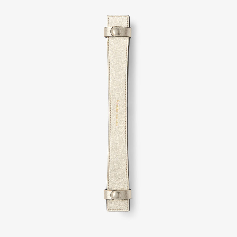 Iside Mini Handle Cover with Strass - Gold/Transparent - Calf Leather and strass - Valextra - 3