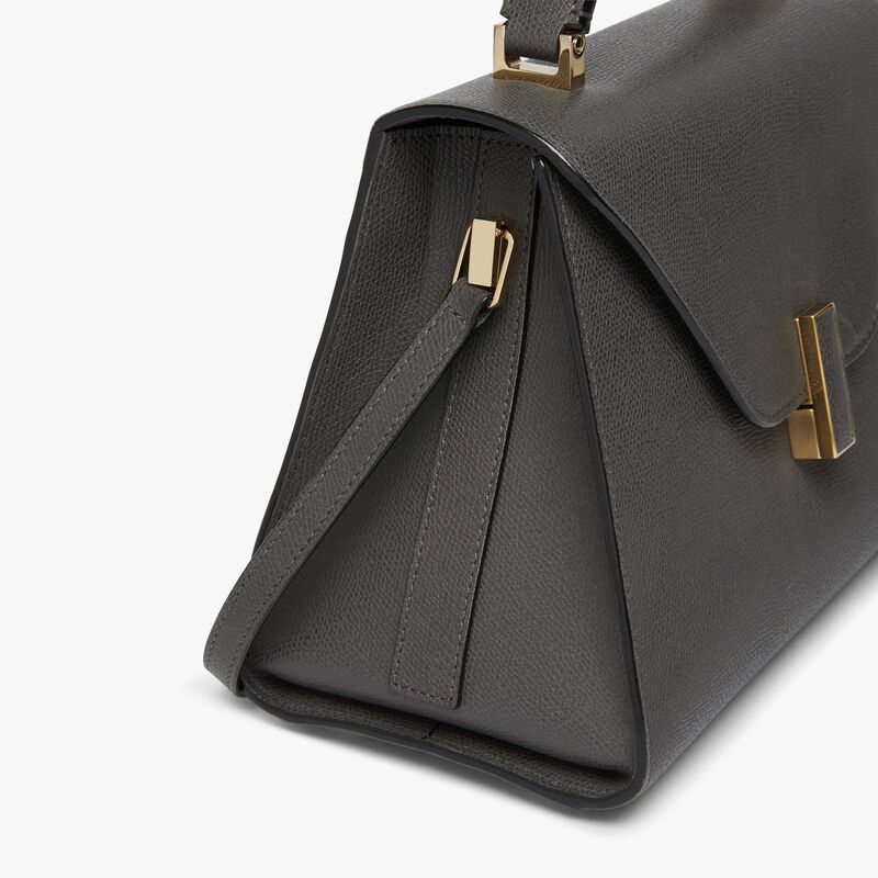 Iside Top handle medium bag - Smokey Grey - Millepunte calf leather - Valextra - 6