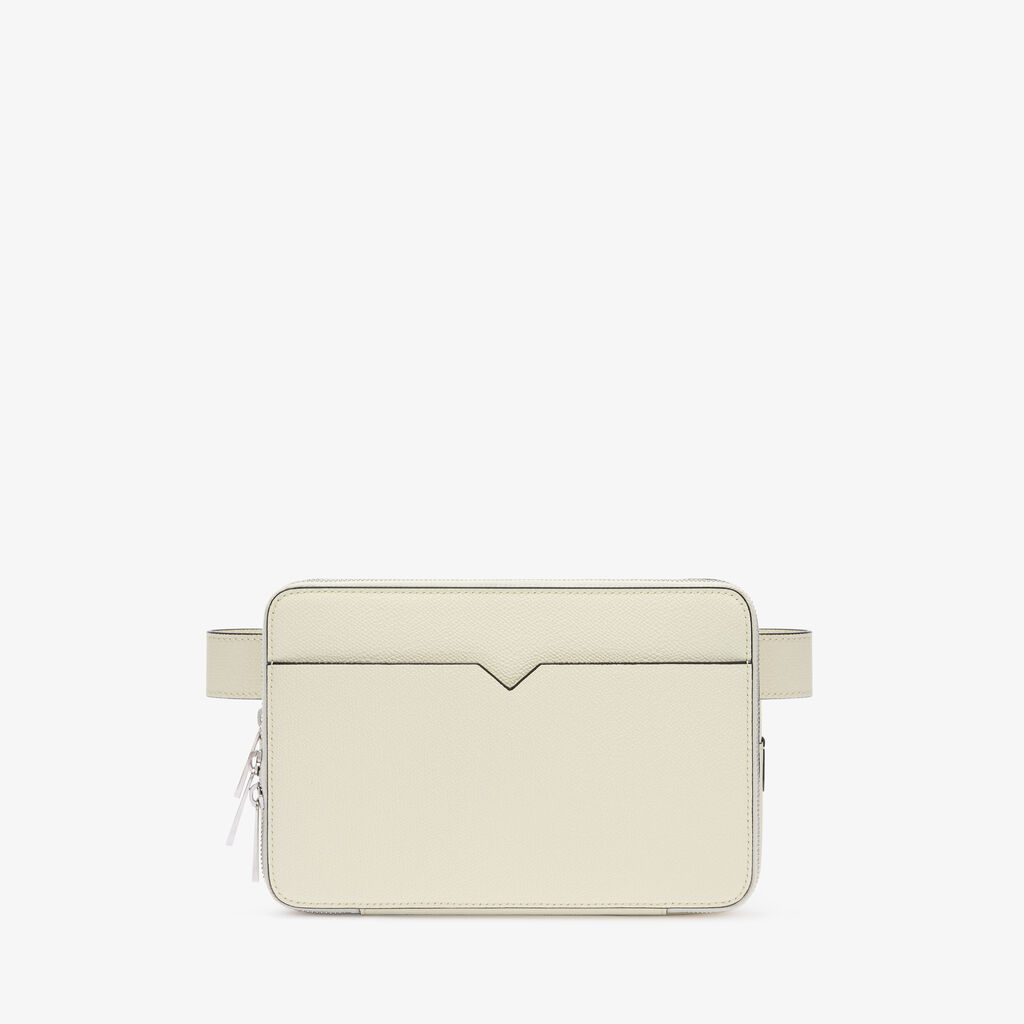 V-Line Bum Bag - Pergamena White - Millepunte calf leather - Valextra - 1