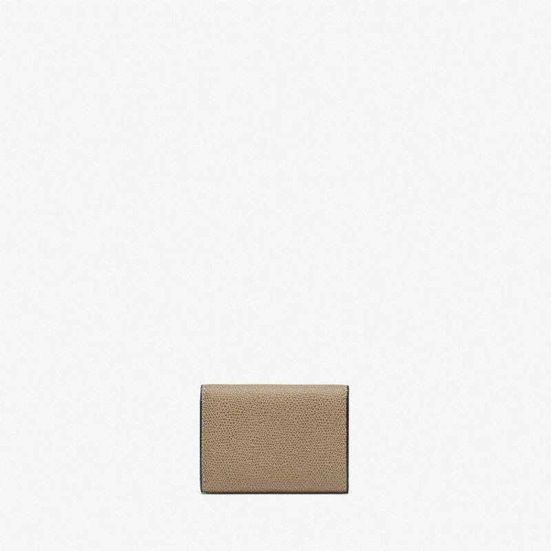 Small Wallet With Coin Holder - Oyster Brown - Millepunte calf leather - Valextra - 4