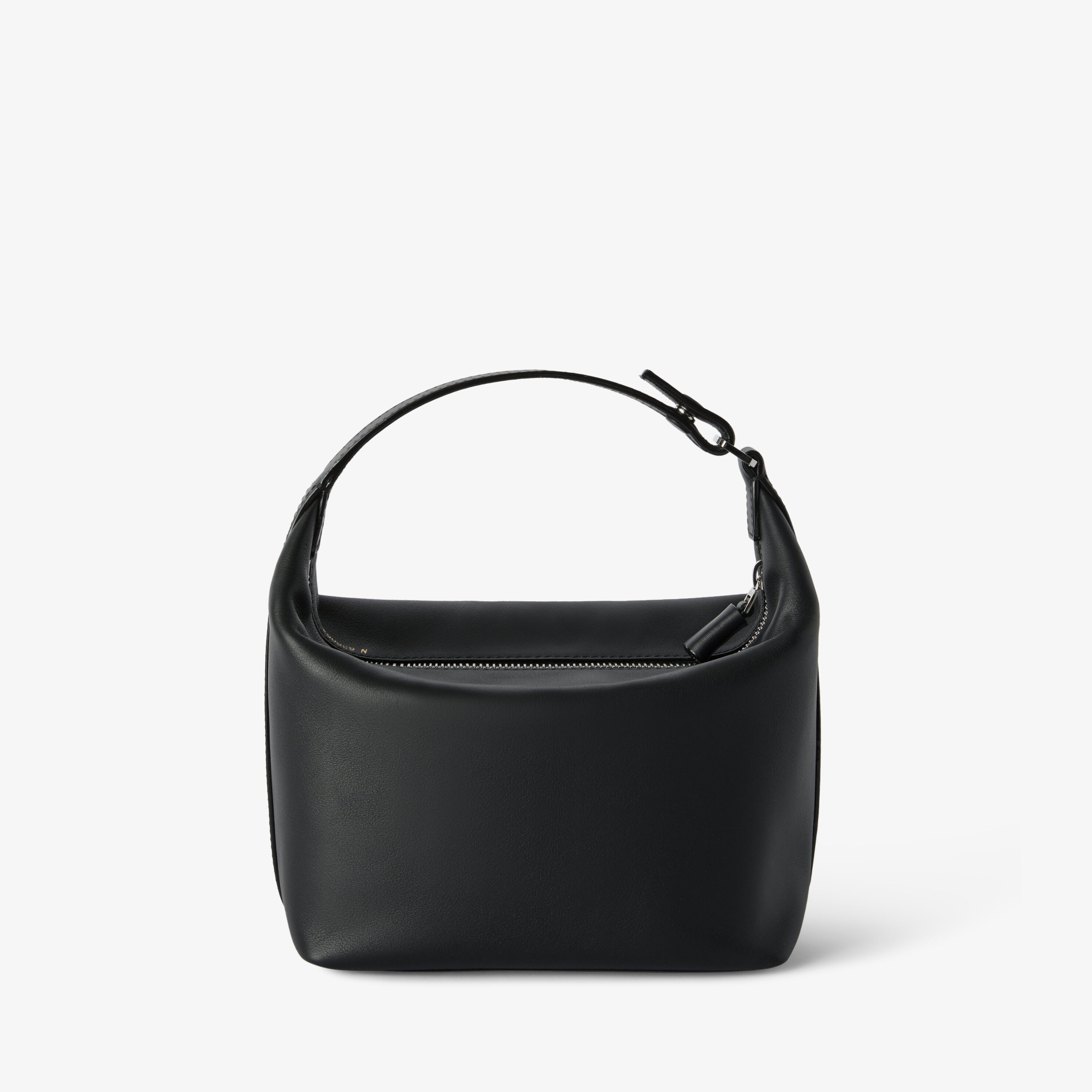 Black Grained Leather Luxury Top Handle Mini Bag | Valextra
