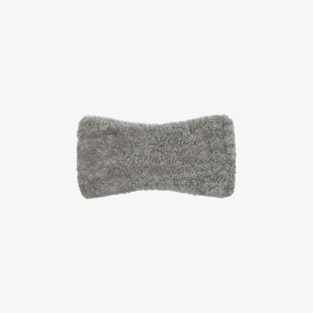 Iside Fur Handle Cover - Cement Grey - Vitello-Montone - Valextra - 1