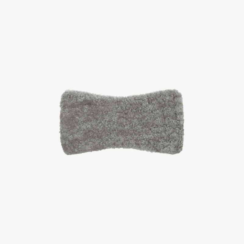 Iside Fur Handle Cover - Cement Grey - Pelle di Vitello Millepunte and Shearling - Valextra - 1