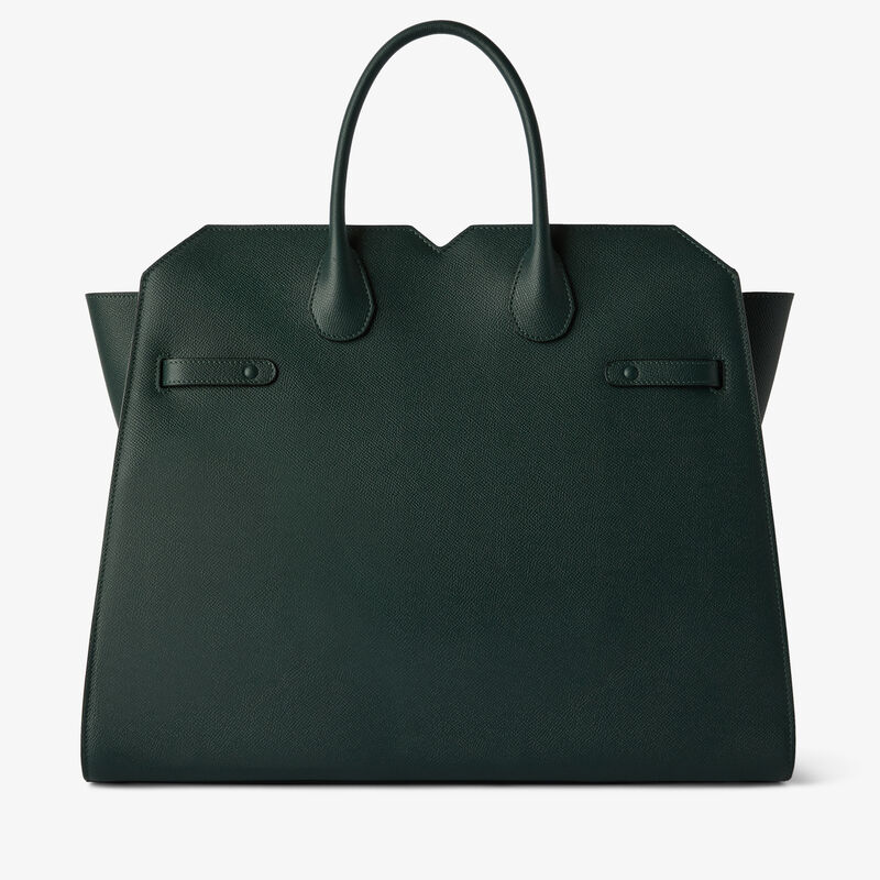 Milano Two Handles Large Bag - Valextra Green - Millepunte Soft calf leather - Valextra - 6