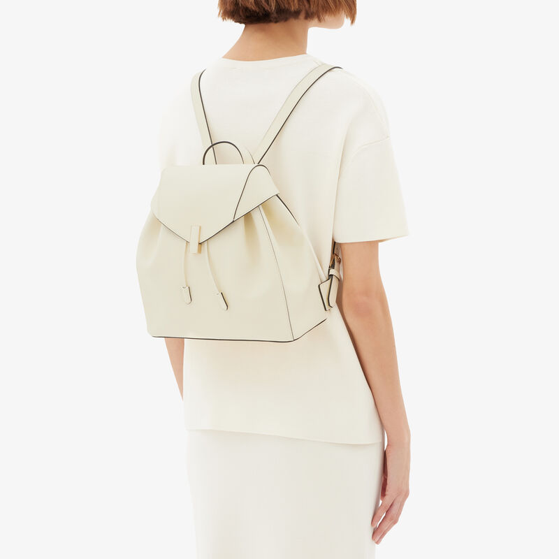 Iside Medium Backpack - Pergamena White - Millepunte Soft calf leather - Valextra - 2