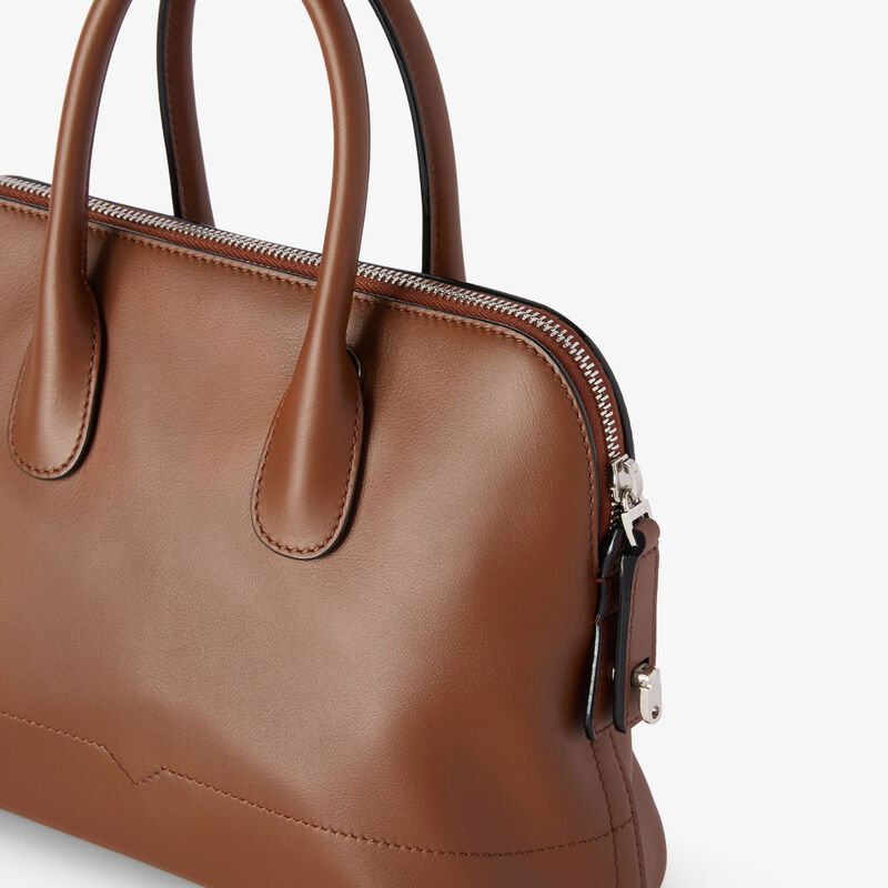 MyLogo Sublime Bowling Mini Bag - Chocolate Brown - Sublime smooth leather - Valextra - 2