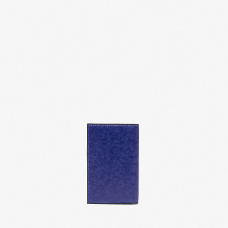 Card Case Onda - Royal Blue - Pavè calf leather - Valextra - 4