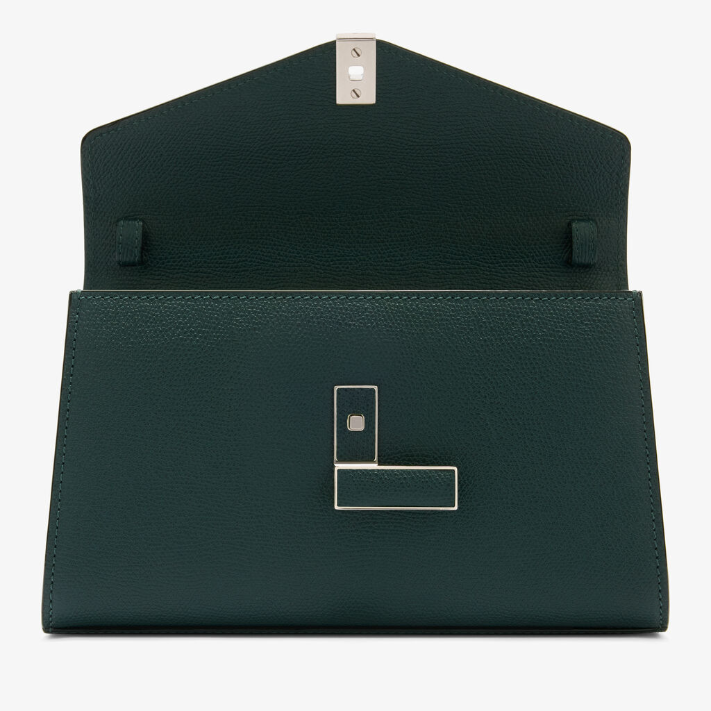 Iside T&igrave;n Top Handle Bag - Valextra Green - Millepunte calf leather - Valextra - 8