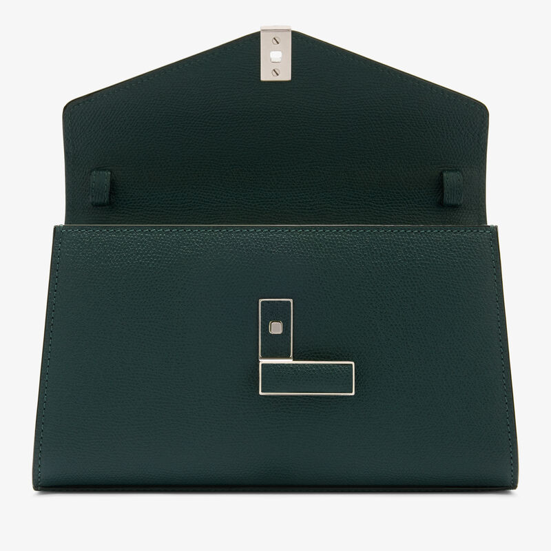 Iside T&igrave;n Top Handle Bag - Valextra Green - Millepunte calf leather - Valextra - 8