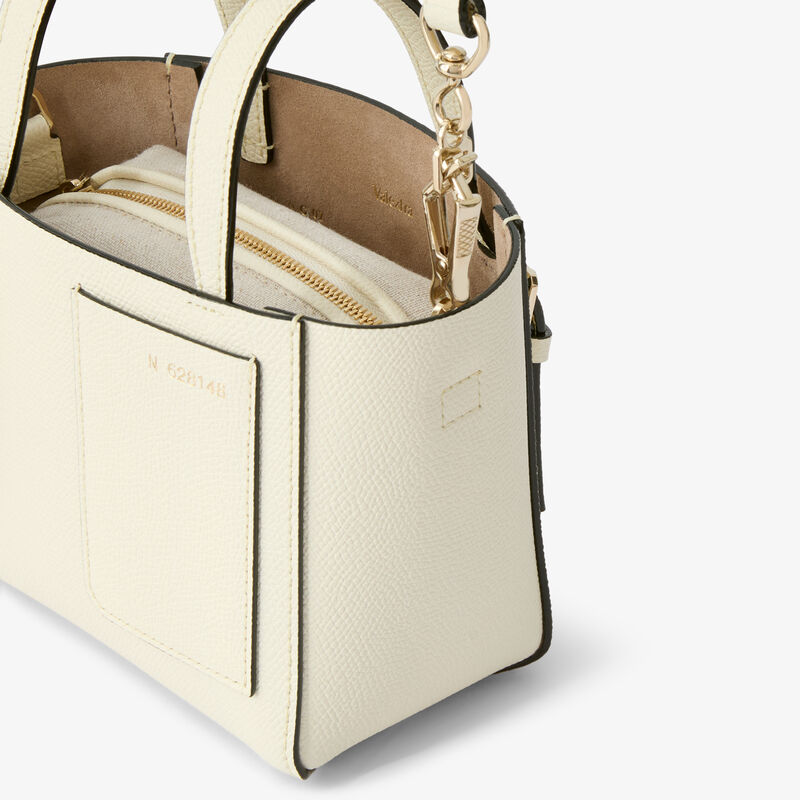 Soft Bucket Nano Bag - Pergamena White - Millepunte calf leather - Valextra - 3