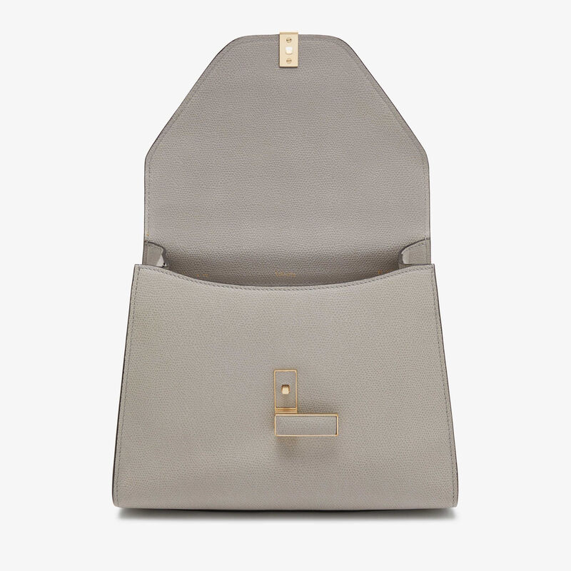 Iside Top handle medium bag - Ash Grey - Millepunte calf leather - Valextra - 7