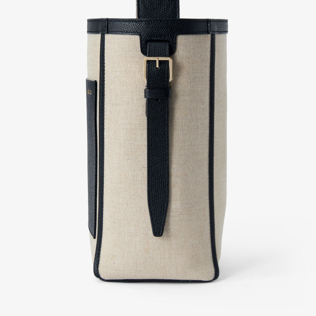 Soft Canvas Bucket Mini Bag -  - Tessuto Canvas/VS - Valextra - 3