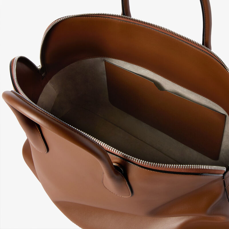 MyLogo Sublime Bowling Bag - Chocolate Brown - Sublime smooth leather - Valextra - 4