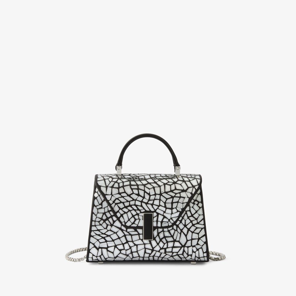 Borsa a Tracolla Iside Mosaic Micro - - Raso Ricamo Specchi - Valextra - 1