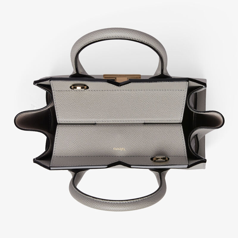 Milano Two Handles Mini Bag - Ash Grey - Millepunte Soft calf leather - Valextra - 7