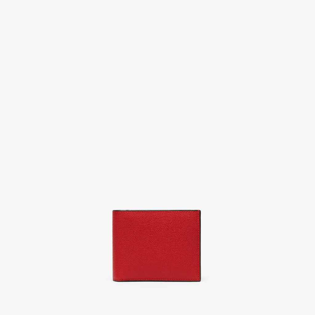 Valextra Portafoglio Bifold in Pelle Rossa con portamonete | Valextra