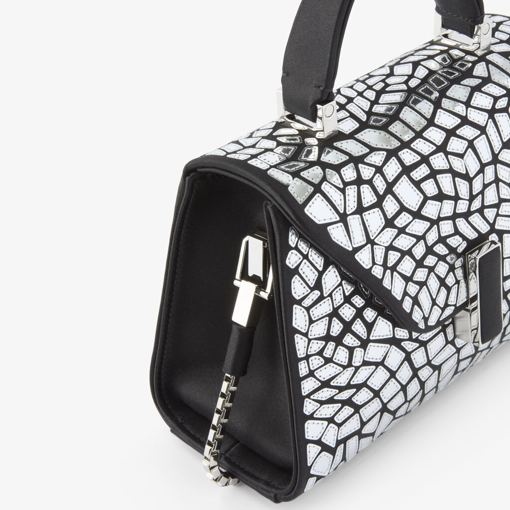 Borsa a Tracolla Iside Mosaic Micro - - Raso Ricamo Specchi - Valextra - 3