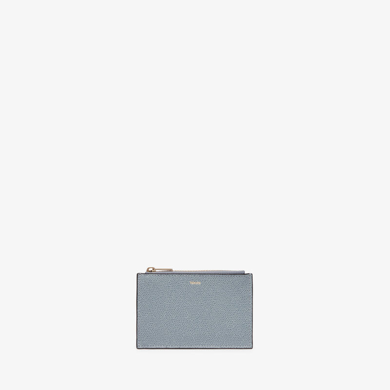Card Holder 3CC with Zip - Niagara Blue - Millepunte calf leather - Valextra - 4