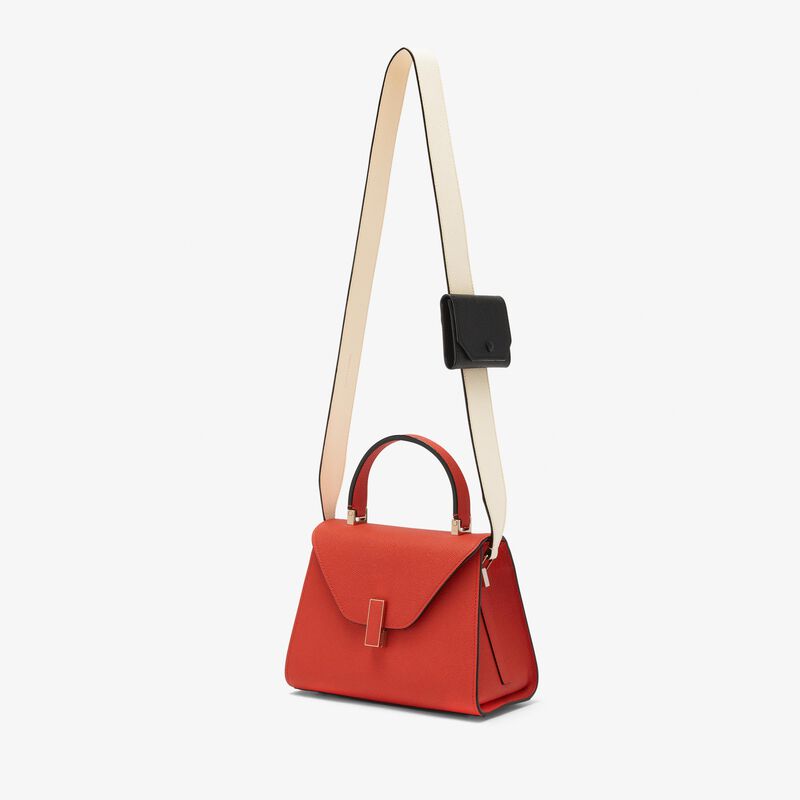 Shoulder Strap with Coin Purse - Pergamena White/Black - Millepunte calf leather - Valextra - 2
