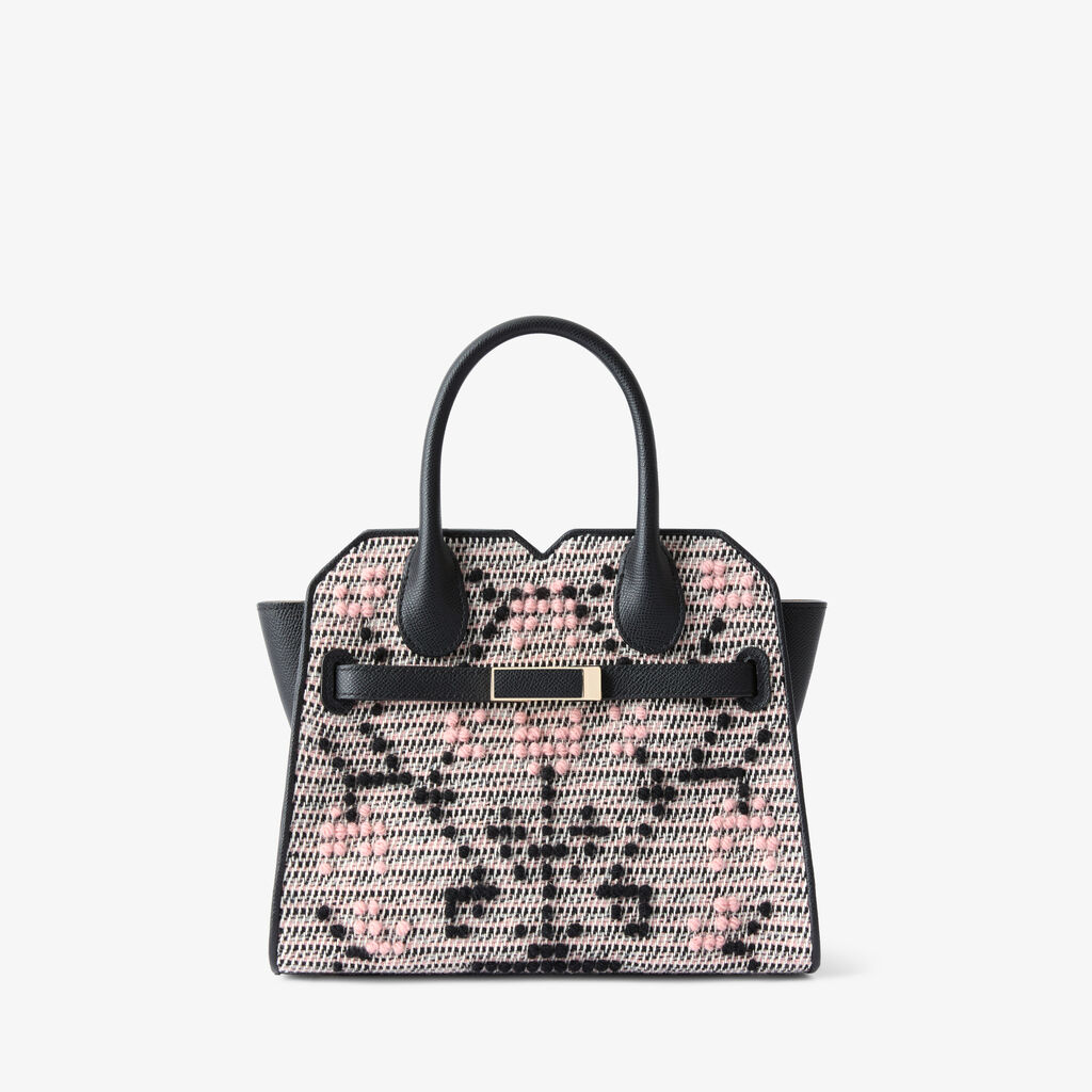 Milano Flower Pibiones Two Handles Mini Bag - - Tessuto Pibiones Fiore/Vitello Millepunte Soft - Valextra - 1