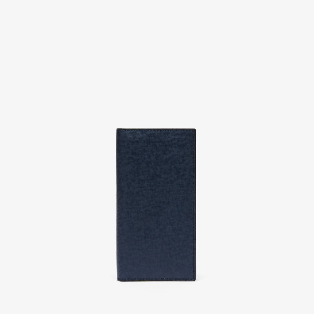 Valextra Portafoglio verticale Bifold in Pelle Blu | Valextra