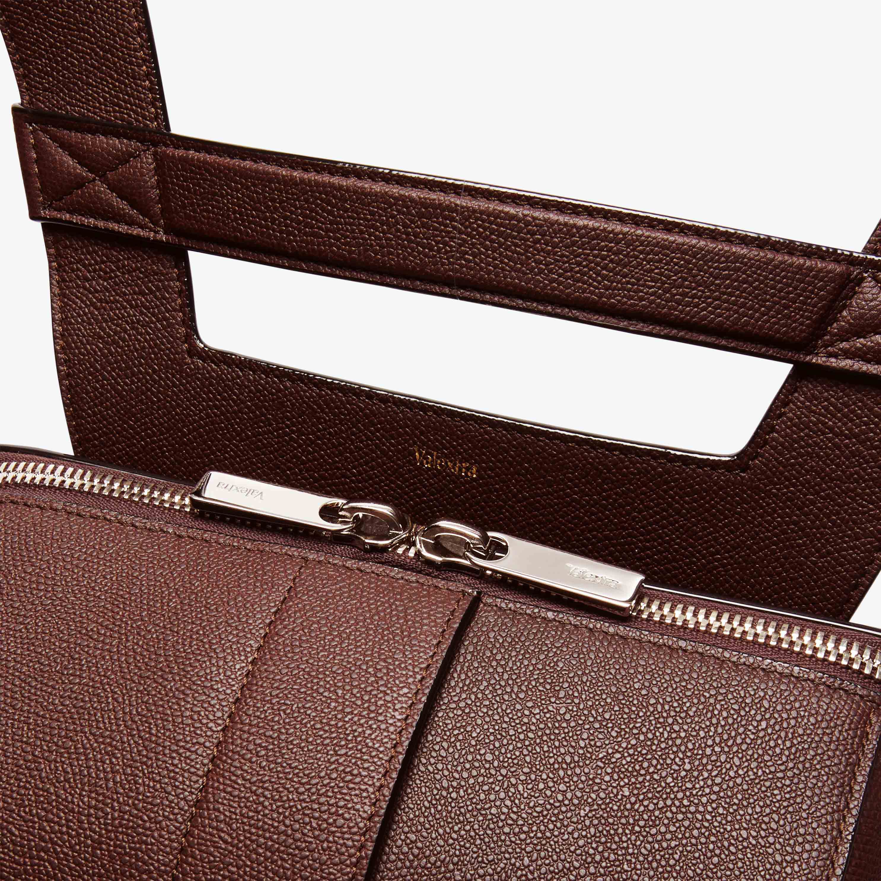 Brown Leather comfortable backpack Valextra V Line
