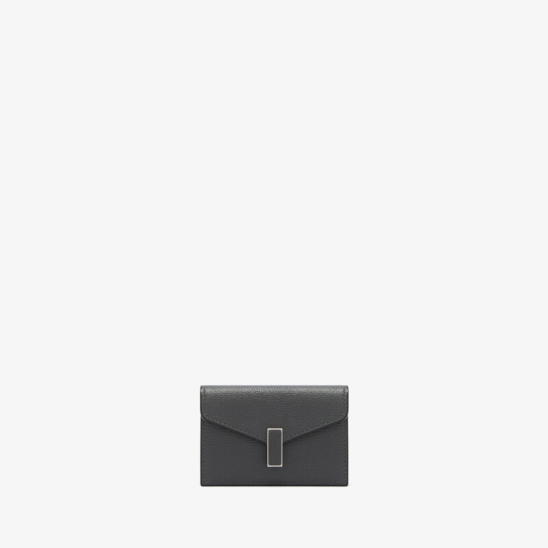 Iside Card Holder - Smokey Grey - Millepunte calf leather - Valextra - 1