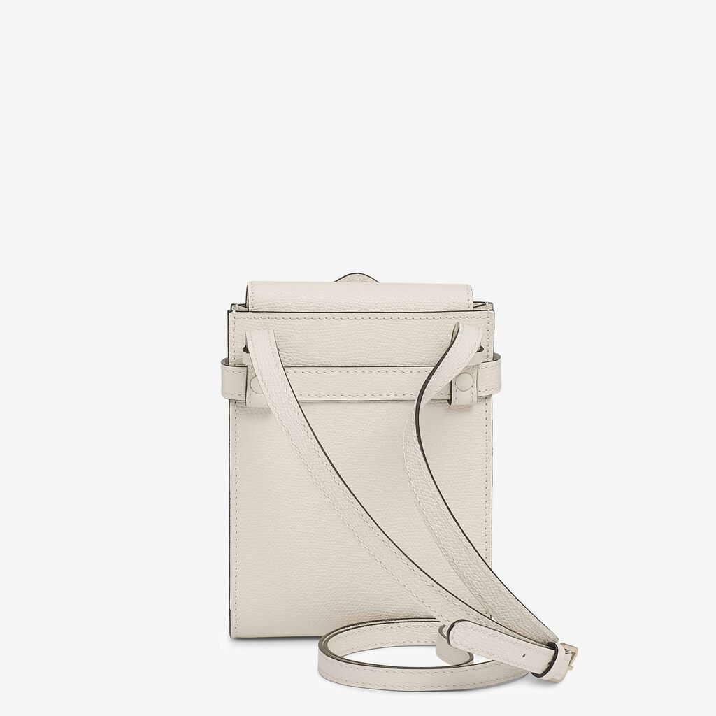 Borsa a tracolla Brera B-tracollina Slim Micro - Bianco Pergamena - Vitello VS - Valextra - 4