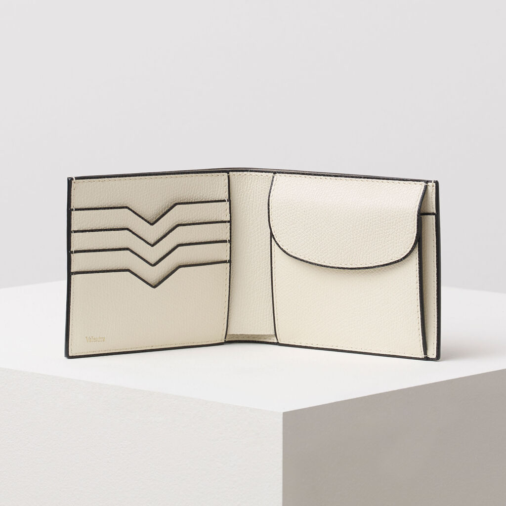 Wallet 4Cc With Coin Holder - Pergamena White - Millepunte calf leather - Valextra - 2