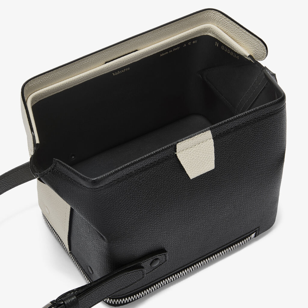 Tric Trac Intarsia Contrasto Bag - Pergamena White/Black - Millepunte calf leather - Valextra - 4