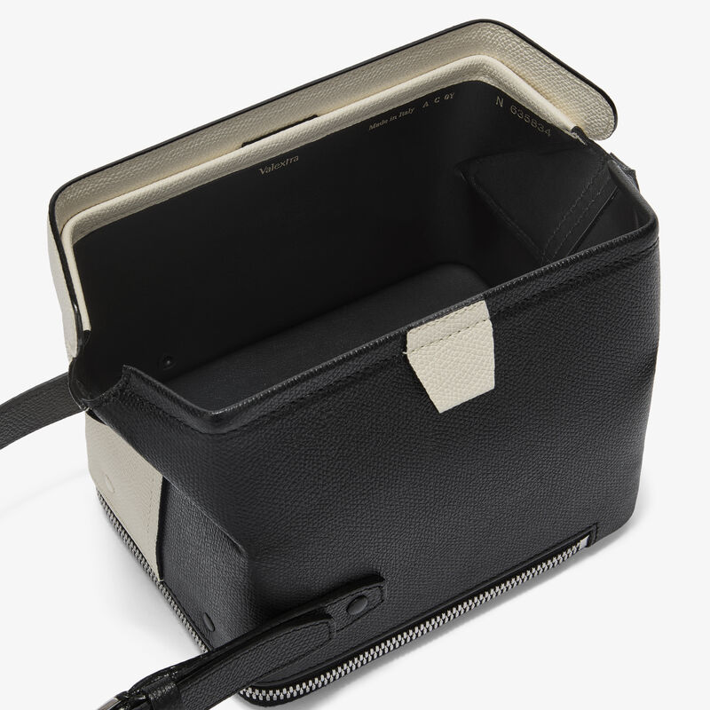 Tric Trac Intarsia Contrasto Bag - Pergamena White/Black - Millepunte calf leather - Valextra - 4