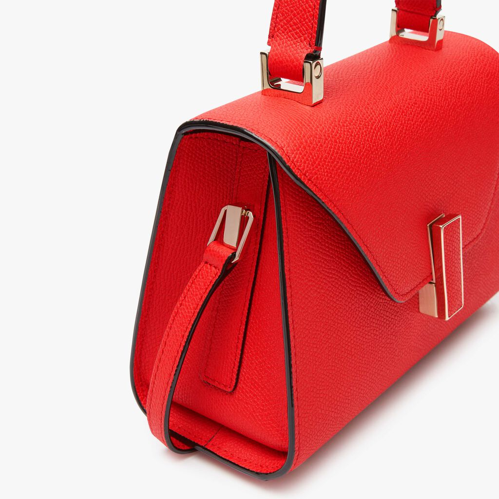 Iside Crossbody Micro Bag - Crimson Red - Vitello VS - Valextra - 4