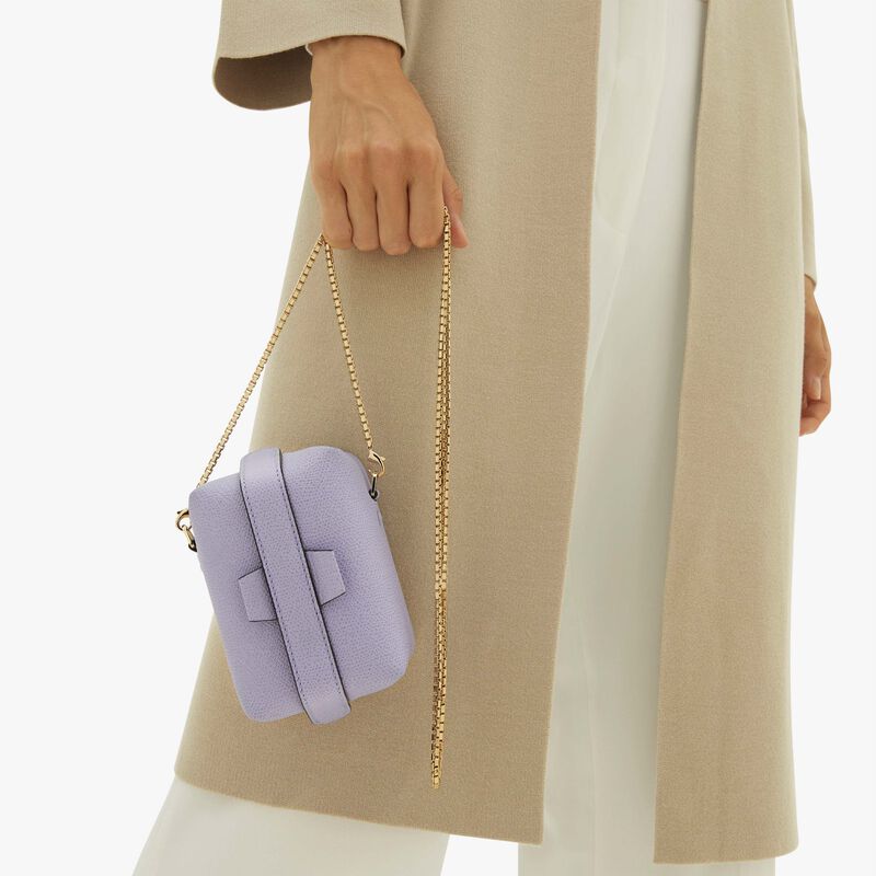 Tric Trac crossbody nano bag - Lavander Pink - Millepunte calf leather - Valextra - 2