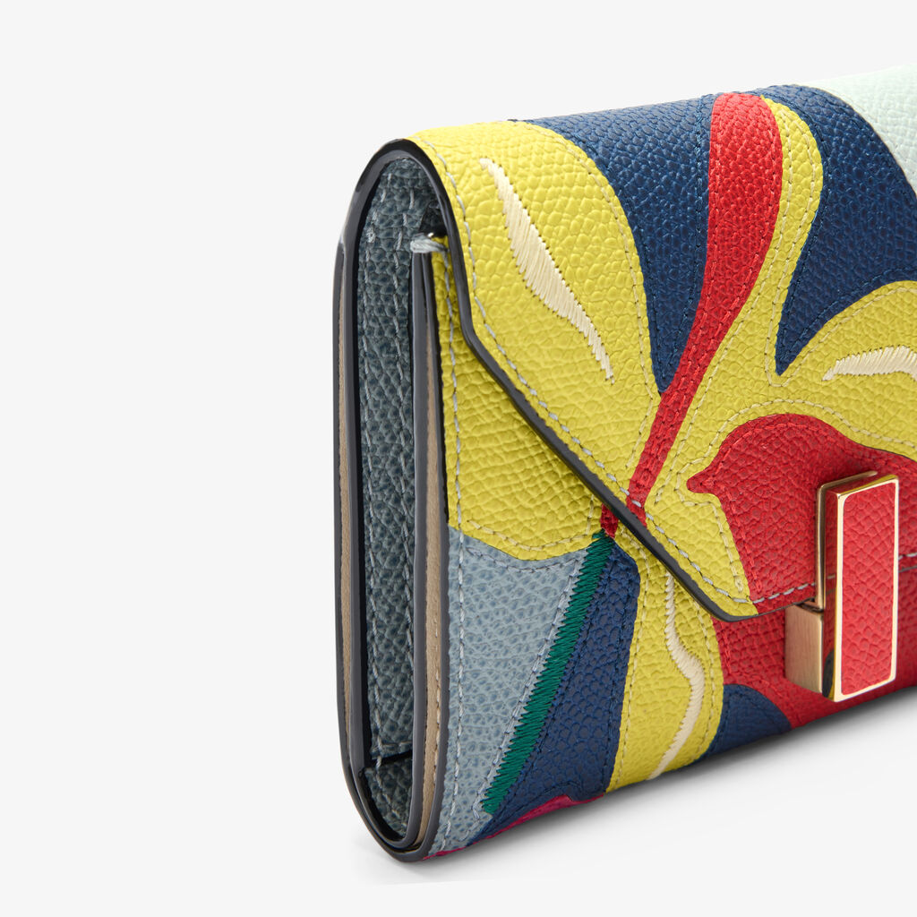Lily Iside Fold Wallet -  - Vitello VS-Intarsio+Ricamo Giglio - Valextra - 3