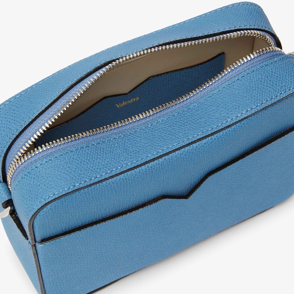 Borsa Reporter V-line Mini - Blu Nebula - Vitello VS - Valextra - 2