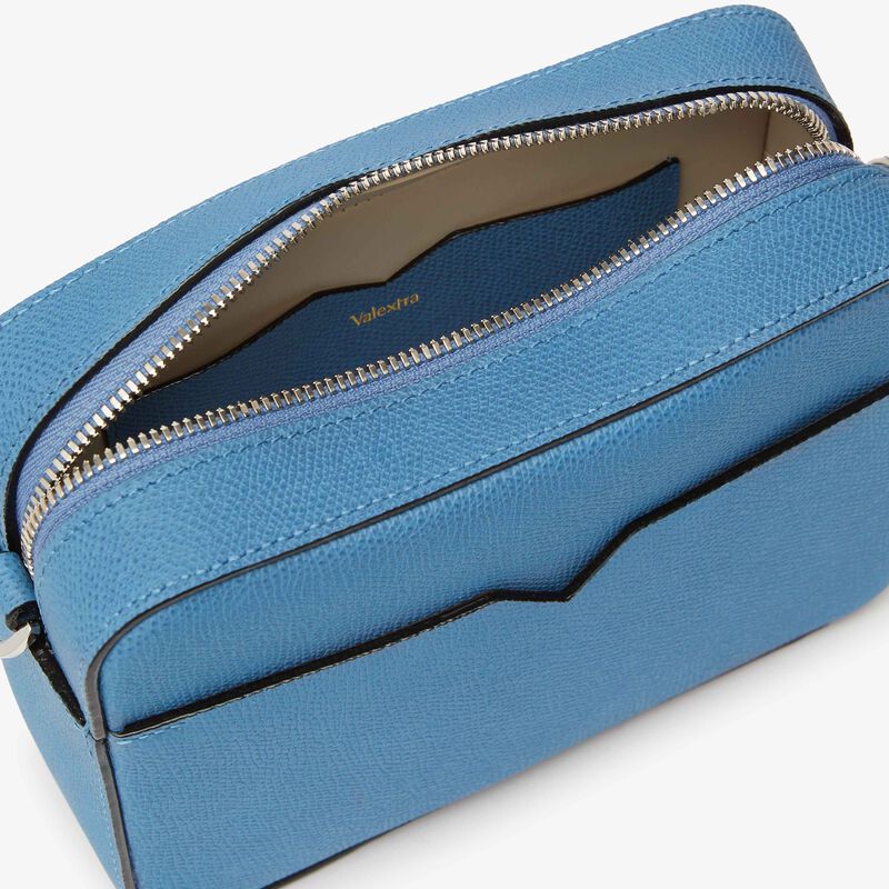 V-line Reporter Mini Bag - Nebula Blue - Millepunte calf leather - Valextra - 2